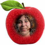 Custom Photo Apple Face Ornament Photo Sculpture Decoration<br><div class="desc">Add your own photo inside this cheery red apple. Perfect gift for teachers or just anyone who like apples.</div>