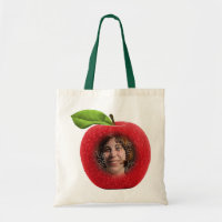 Custom Photo Apple Face Tote Bag