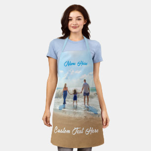 Custom Photo Apron with Your Photos and Text Name