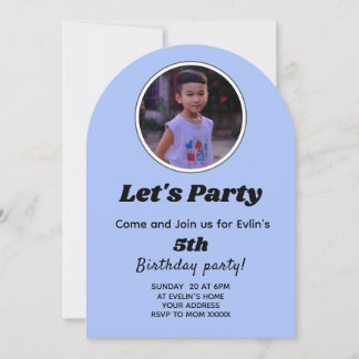 Custom Photo Arched Invitation