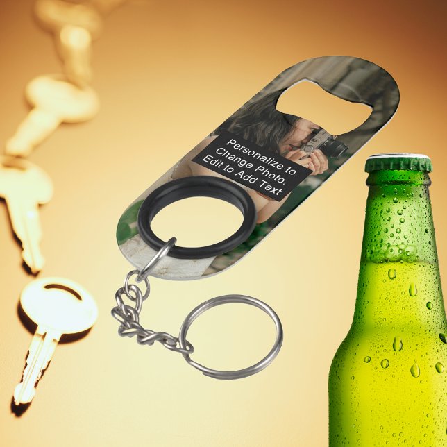 Custom Photo Art Name Monogram Quote (Custom Photo Art Name Monogram Quote Keychain Bottle Opener)