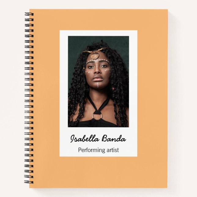 Custom photo artist orange notebook (Front)