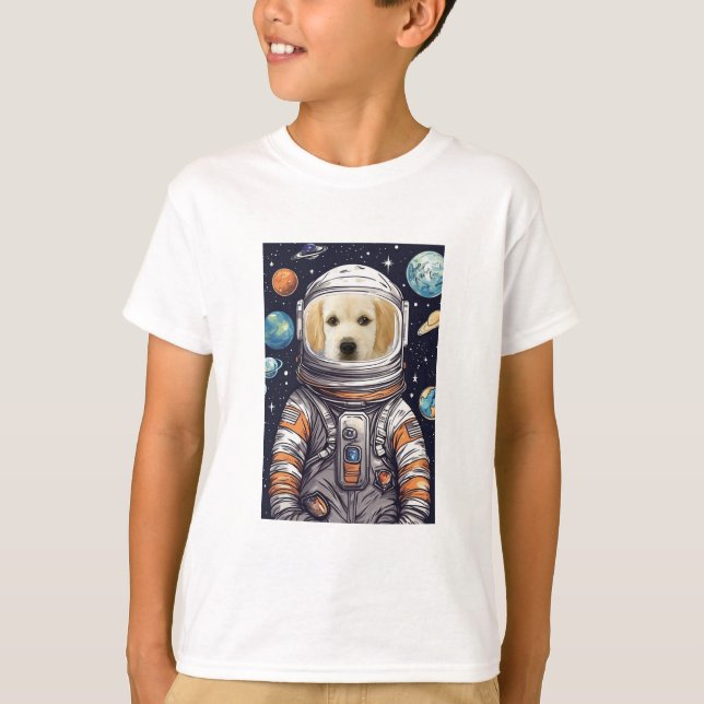 Custom Photo Astronaut Cut Out Face T-Shirt (Front)