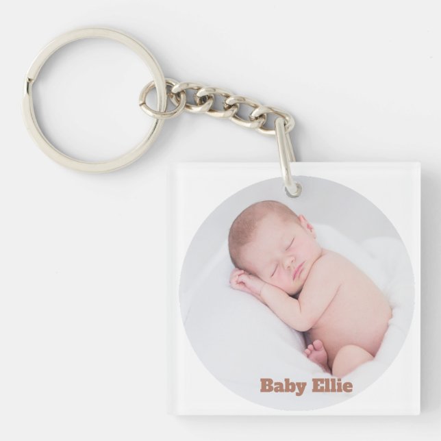Custom Photo Baby Ellie Key Ring (Front)