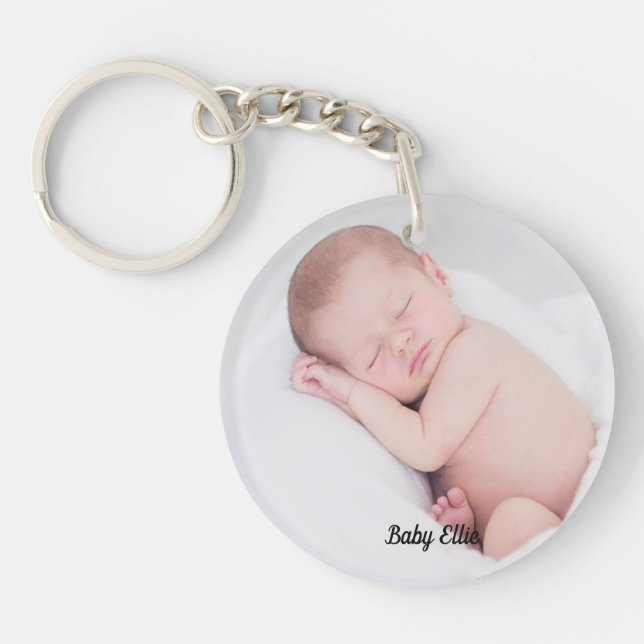 Custom Photo Baby  Key Ring (Front)