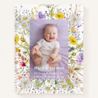 Custom Photo Baby Name Template Personalised Notebook