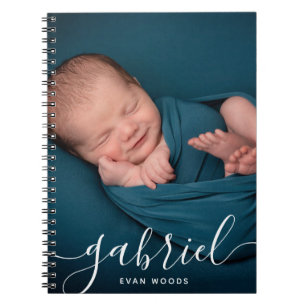Custom Photo Baby Name Template Personalised Notebook