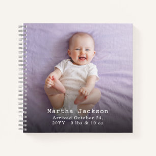 Custom Photo Baby Name Template Personalised  Notebook