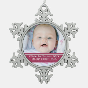 Custom Photo Baby's 1st Christmas Ornament