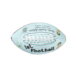 Custom Photo Baby's 1st Football American Football