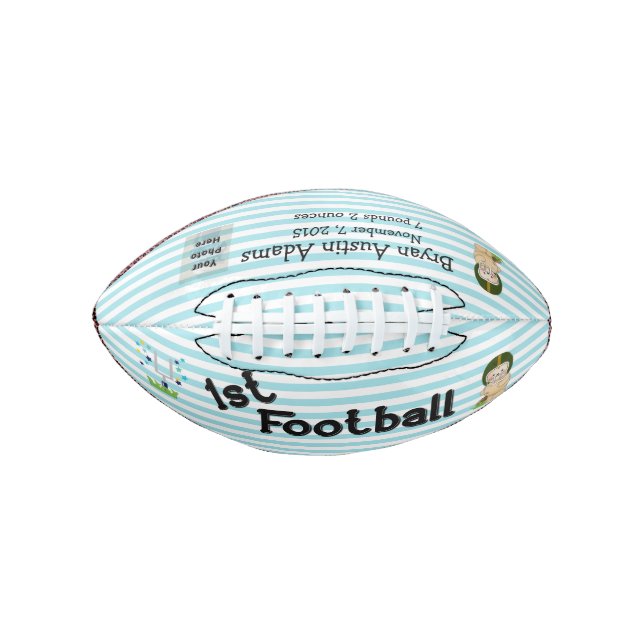 Custom Photo Baby's 1st Football American Football (Front)