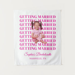 Custom Photo Bachelorette Party Bridal Shower Bach Tapestry