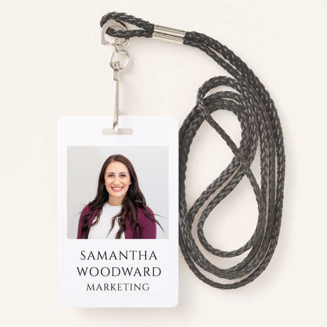 Custom Photo Badge ID Badge (Front with Lanyard)