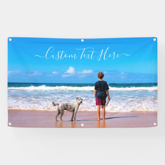 Custom Photo Banner with Your Photo and Text (Horizontal)