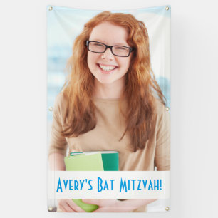 Custom Photo Bat Mitzvah Banner