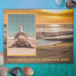 Custom Photo Beach Sunset Vacation Memories  Jigsaw Puzzle<br><div class="desc">Custom Photo Beach Sunset Vacation Memories jigsaw puzzle will make a great vacation memory for your family. Personalise the photo with one from your vacation,  add the place and date,  and you'll have a forever keepsake of your trip.</div>