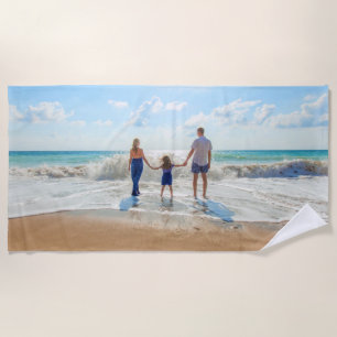 Custom Photo Beach Towel Your Family Photos Gift