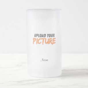 Custom Photo Beer Glass Frosted Glass Beer Mug