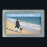 Custom Photo Belt Buckle Your Photos and Text<br><div class="desc">Custom Photo and Text Belt Buckle - Your Own Design - Special - Personalised Family / Friends or Personal Belt Buckles Gift - Add Your Text and Photo - Resize and move or remove and add elements / image with Customisation tool. Choose / add your favourite font / text colour...</div>