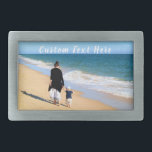 Custom Photo Belt Buckle Your Photos and Text<br><div class="desc">Custom Photo and Text Belt Buckle - Your Own Design - Special - Personalised Family / Friends or Personal Belt Buckles Gift - Add Your Text and Photo - Resize and move or remove and add elements / image with Customisation tool. Choose / add your favourite font / colour /...</div>