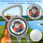 Custom Photo Best Dad By Par Modern Golf Divot Tool<br><div class="desc">Best Dad By Par ... Two of your favourite things , golf and your kid ! Now you can take your kid with you as you play 18 holes . Surprise the Dad and Golf Lover with these super cute photo custom golf ball markers and matching golf accessories . Customise...</div>