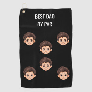 Custom Photo Best Dad By Par Personalised Baby  Golf Towel
