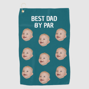 Custom Photo Best Dad By Par Personalised Baby Golf Towel