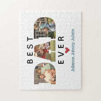 CUSTOM Photo Best DAD Ever Father's Day Gift Jigsaw Puzzle