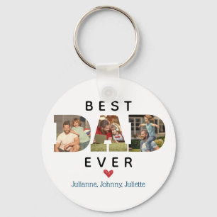 CUSTOM Photo Best DAD Ever Father's Day Gift Key Ring