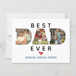 CUSTOM Photo Best DAD Ever Father's Day Gift Postcard