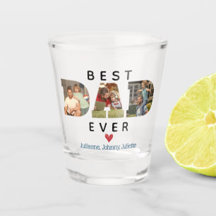CUSTOM Photo Best DAD Ever Father's Day Gift Shot Glass