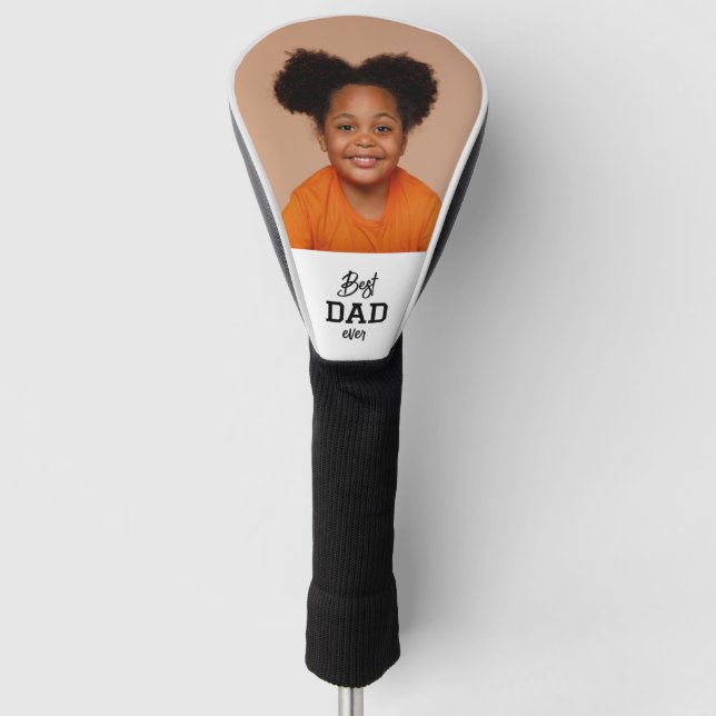 Custom Photo Best Dad Ever Golf Head Cover (Front)