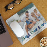 Custom Photo 'Best Dad Ever' Keepsake Mouse Pad<br><div class="desc">Modern and Cute Father's day or birthday gift for a dad, featuring a landscape photo of your choice, a white overlay at the bottom with bold text in a variety shades of blue that says "Best Dad Ever" with cute little hearts either side. Customise this product by adding a message,...</div>