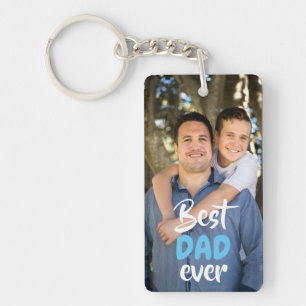 Custom Photo. Best DAD ever. Key Ring