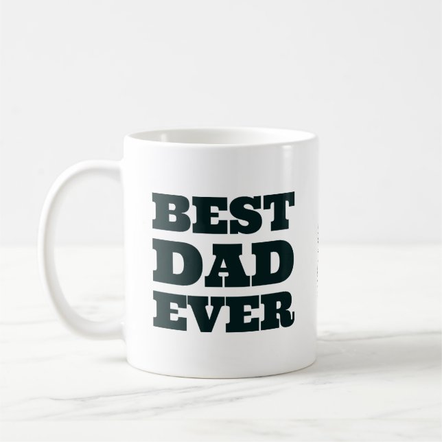 Custom Photo Best Dad Ever Personalised Gift Coffee Mug (Left)