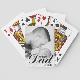 Custom Photo Best Dad Ever Playing Cards