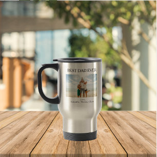 Custom Photo Best Dad Ever Travel Mug