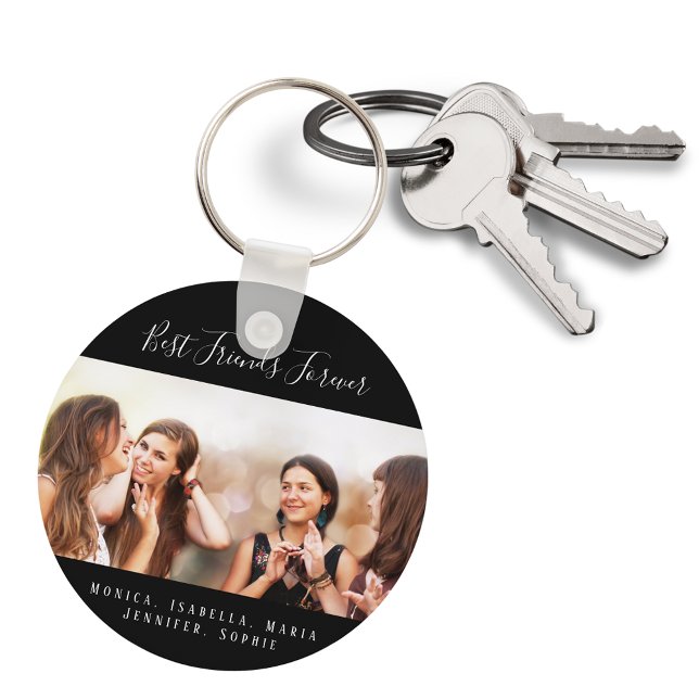 Custom photo best friends forever keepsake black key ring (Creator Uploaded)