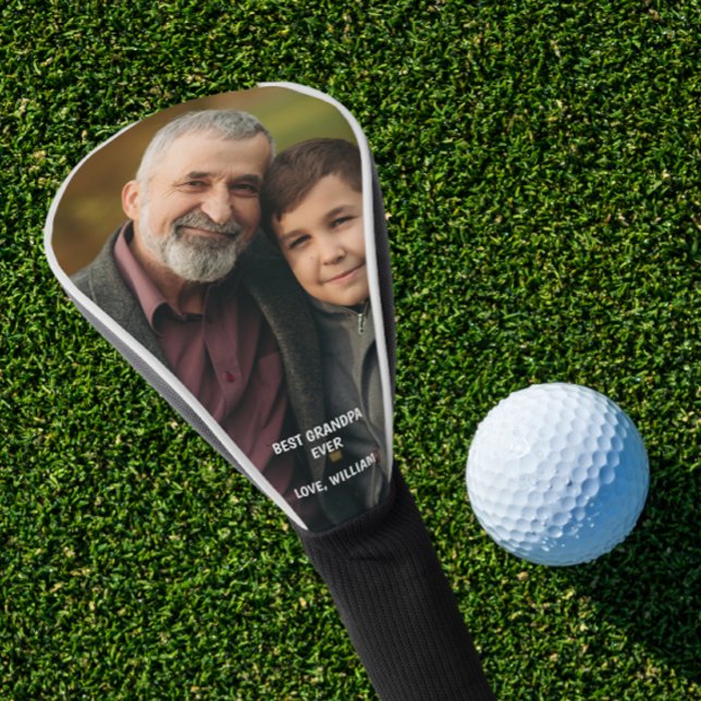 Custom Photo Best Grandpa Ever Fathers Day Gift Golf Head Cover (Creator Uploaded)