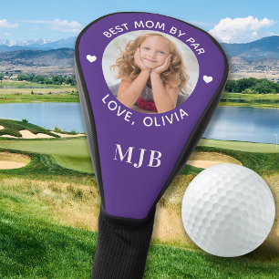 Custom Photo Best Mum By Par Purple White Golf Head Cover