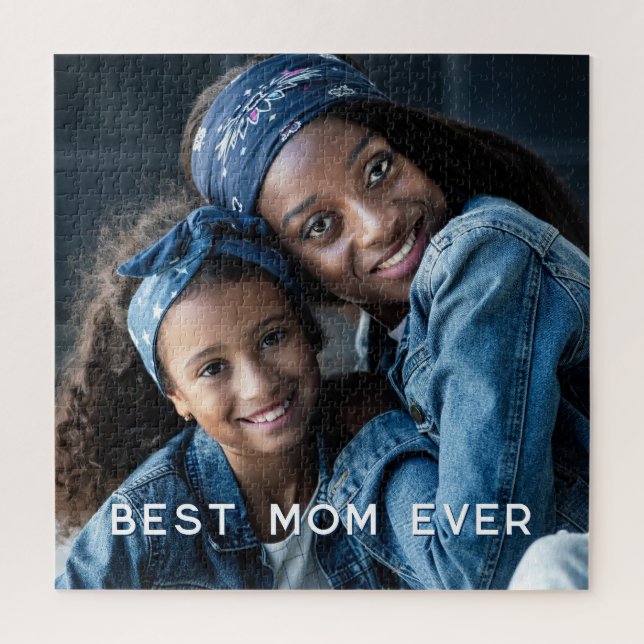 Custom Photo Best Mum Ever Jigsaw Puzzle (Vertical)
