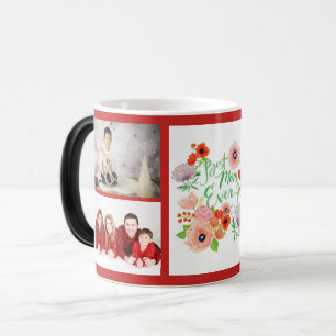 Custom Photo Best Mum Ever Red Morphing Mug