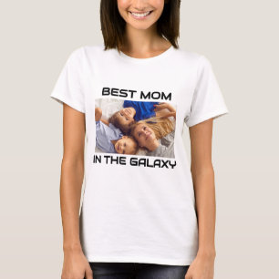 Custom Photo "Best Mum in the Galaxy" - Mother's d T-Shirt