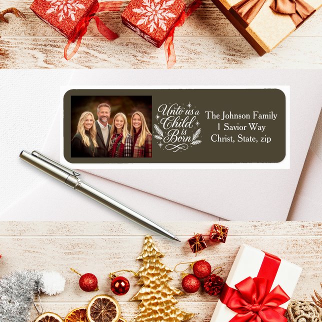 Custom Photo Bible Verse Christmas Labels (Custom Photo Bible Verse Christmas Labels)