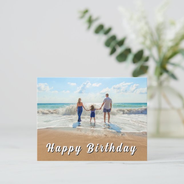Custom Photo Birthday Card (Standing Front)
