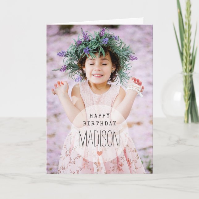 Custom photo Birthday Card (Front)