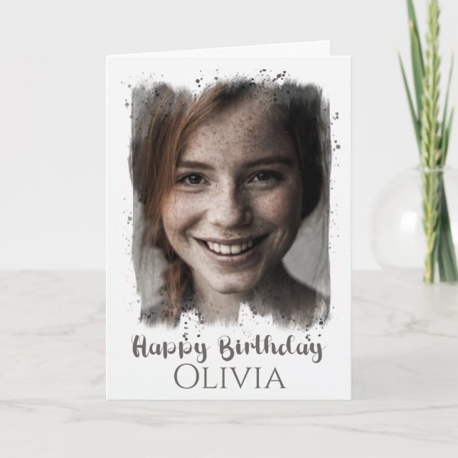 Custom Photo, Birthday Card (Front)