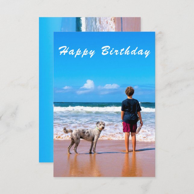 Custom Photo Birthday Card Your Own Design (Front/Back)