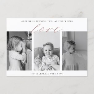 custom photo birthday invitation
