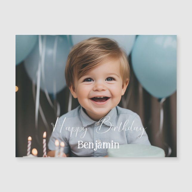 Custom photo birthday modern simple (Front)